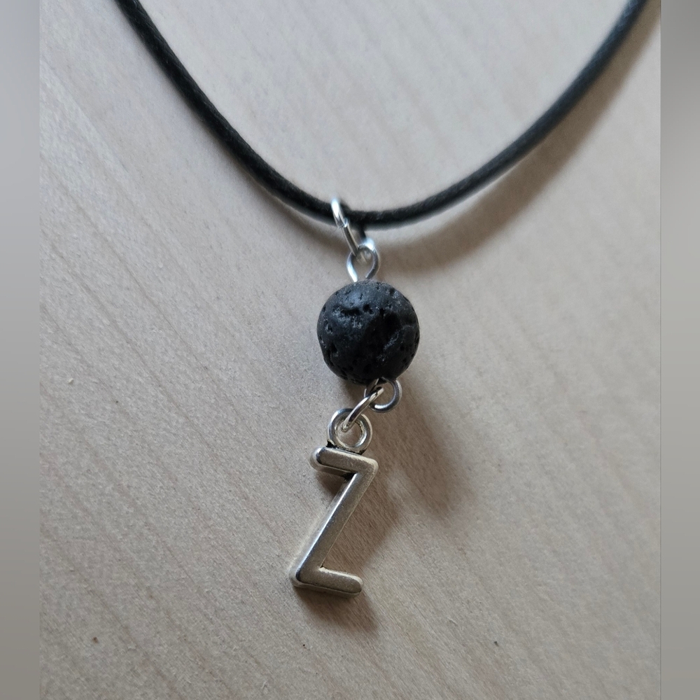 Silvertone Z Initial Pendant Necklace